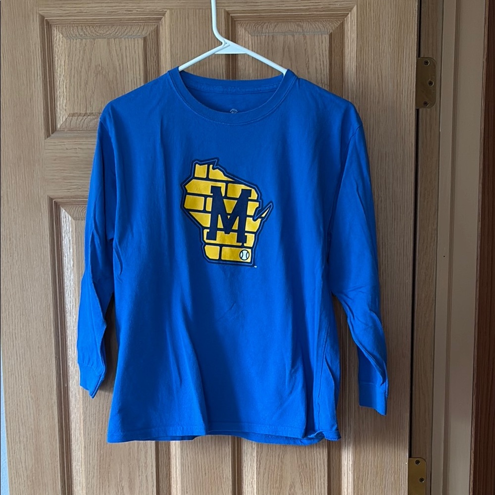 Blue Kids Shirt with Yellow Graphic